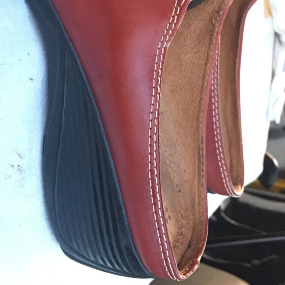 Naturalizer Shoes Womens 9M Allia Clogs Mules Slip On 39222001 Burgundy Leather - Picture 5 of 10